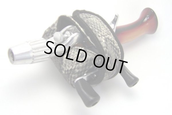 画像4: 【Couscous/クスクス】 ハンドメイドリールカバー パイソンブラック (型番:P_bla-bla) (4)