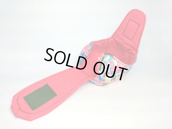 画像2: 【Couscous/クスクス】 ハンドメイドリールカバー 大漁旗リールカバー・赤 (型番：tairyo) (2)