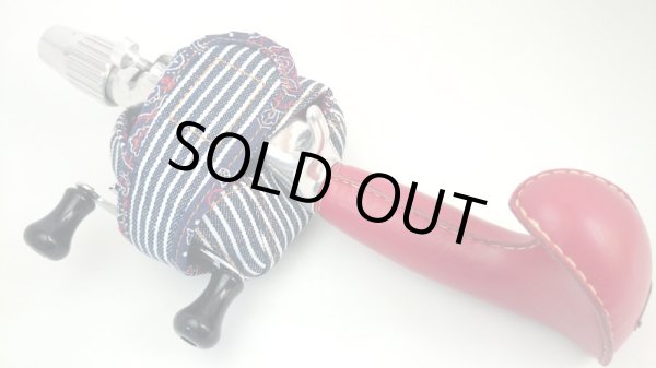 画像4: 【Couscous/クスクス】 ハンドメイドリールカバー ヒッコリー×青ペイズリー (型番:hi-B_blu) (4)