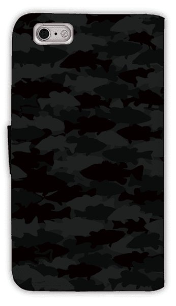 画像2: [アングラーズケース] 【手帳型】HEDGEHOG STUDIO　迷彩柄　ブラックバス　ニンジャ (商品コード： diary2016031006) (2)