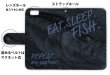 画像3: [アングラーズケース]【手帳型】Eat.Sleep.Fish... black bass (商品コード： diary2016050604) (3)
