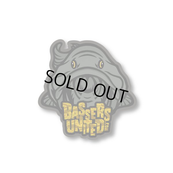 画像1: [BASSERS UNITED/バサーズユナイテッド] Fish LOGO Sticker ［CAMO］ (code:BUM006) (1)