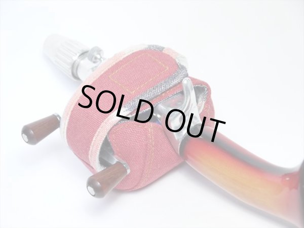 画像4: 【Couscous/クスクス】 ハンドメイドリールカバー ヴィンテージ帆布・レッド (型番:hanpu-red) (4)