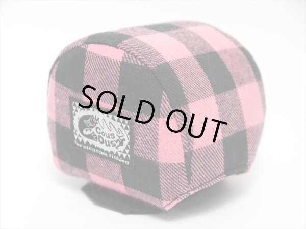 画像2: 【Couscous/クスクス】 ハンドメイドリールカバー ピンクチェック (型番:rc-ch-pi) (2)