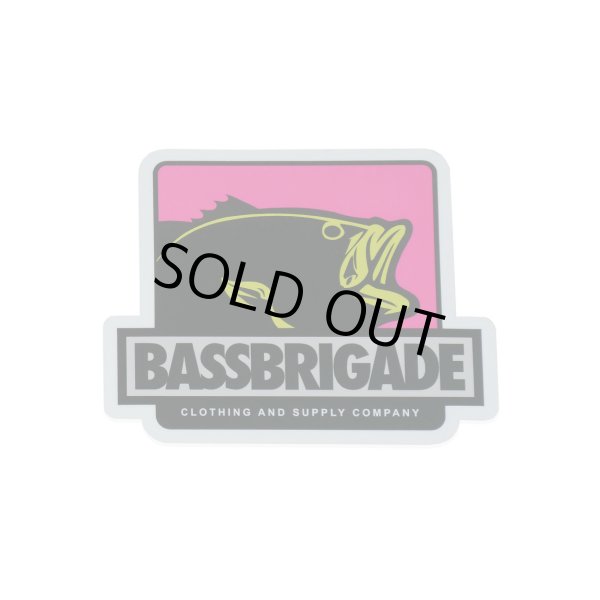 画像1: [Bass Brigade/バスブリゲード] 4" BOXED BASS STICKER - PINK (code:BRD129) (1)