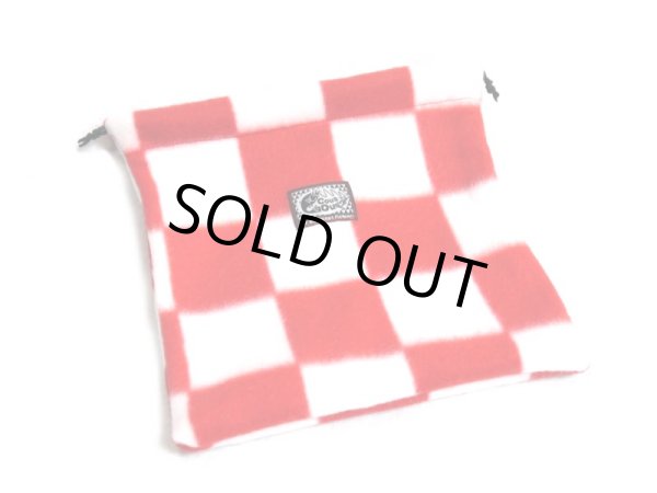 画像2: 【Couscous/クスクス】フリースリールポーチ・フラッグチェック(レッド） (2)