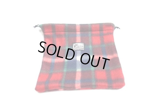 画像2: 【Couscous/クスクス】フリースリールポーチ・紺赤タータン (2)