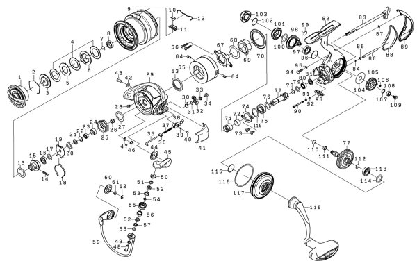 画像1: 【ダイワ純正お取り寄せパーツ：納期1ヶ月】22イグジスト PC LT2500　製品コード：00061097 (1)