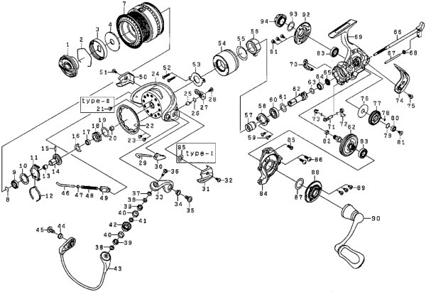 画像1: 【ダイワ純正お取り寄せパーツ：納期1ヶ月】17スティーズ  タイプ1 ハイスピード　製品コード：00056320 (1)