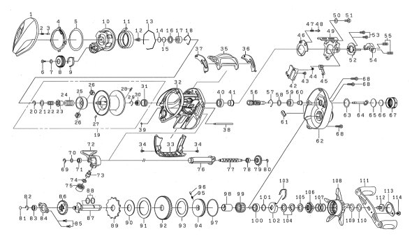 画像1: 【ダイワ純正お取り寄せパーツ：納期1ヶ月】22スティーズ A II TW 1000H　製品コード：00613384 (1)