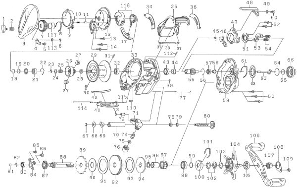 画像1: 【ダイワ純正お取り寄せパーツ：納期1ヶ月】T3 1016H-TW　製品コード：00613412 (1)