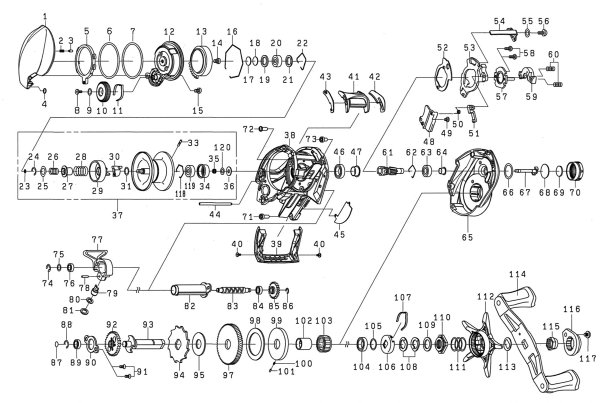 画像1: 【ダイワ純正お取り寄せパーツ：納期1ヶ月】21ジリオン SV TW 1000P　製品コード：00630211 (1)