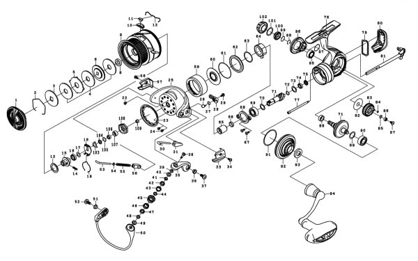 画像1: 【ダイワ純正お取り寄せパーツ：納期1ヶ月】20ルビアス LT3000S-CXH　製品コード：00060208 (1)