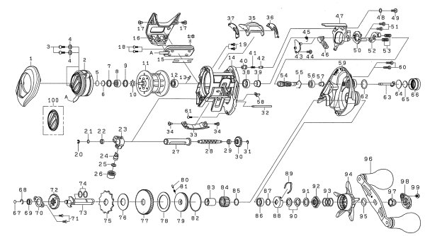 画像1: 【ダイワ純正お取り寄せパーツ：納期1ヶ月】21ティエラ A IC 150DH　製品コード：00631005 (1)