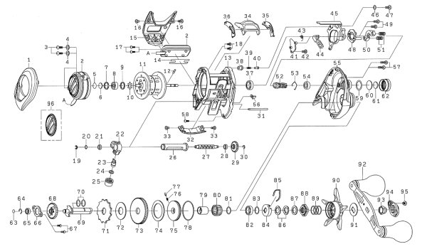 画像1: 【ダイワ純正お取り寄せパーツ：納期1ヶ月】22ライトゲーム IC 150-DH　製品コード：00621069 (1)