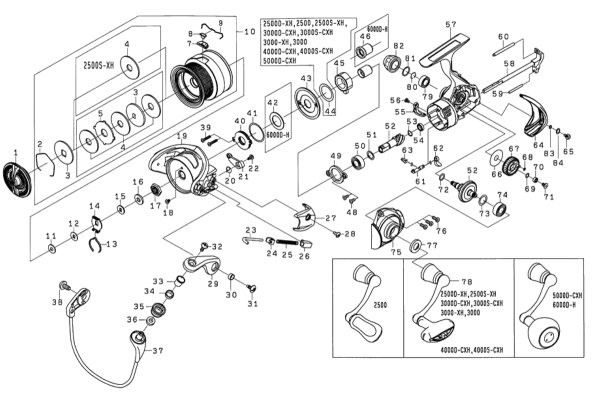 画像1: 【ダイワ純正お取り寄せパーツ：納期1ヶ月】19レグザ LT3000S-CXH　製品コード：00067219 (1)