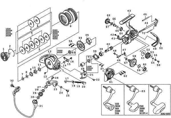 画像1: 【ダイワ純正お取り寄せパーツ:納期1ヶ月】14エクセラー 2004 製品コード:00056175 (1)