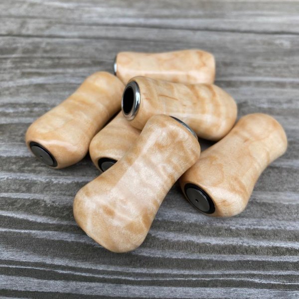 画像3: 【FHF】ウッド ハンドルノブ パドル形 楓 F-11 (3)