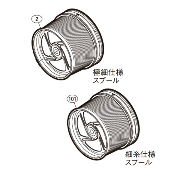 画像1: 【シマノ純正お取り寄せパーツ：納期1ヶ月】18スーパーエアロ サーフリーダー CI4+純正スプール【中サイズ送料】 (1)