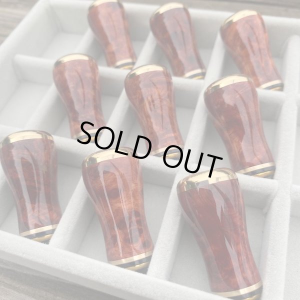 画像9: 【FHF】ウッド ハンドルノブ 丸形 Sランク 花梨瘤単色 F-15 (9)