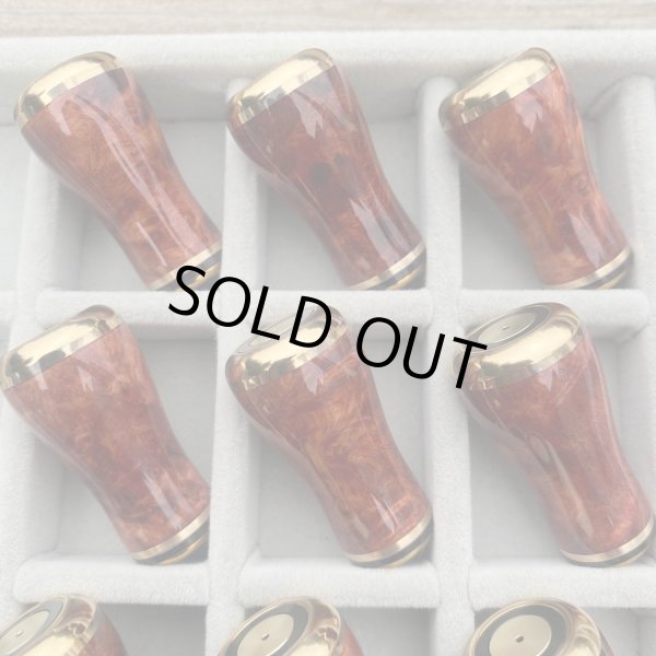 画像8: 【FHF】ウッド ハンドルノブ 丸形 Sランク 花梨瘤単色 F-15 (8)