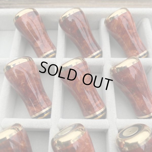 画像7: 【FHF】ウッド ハンドルノブ 丸形 Sランク 花梨瘤単色 F-15 (7)