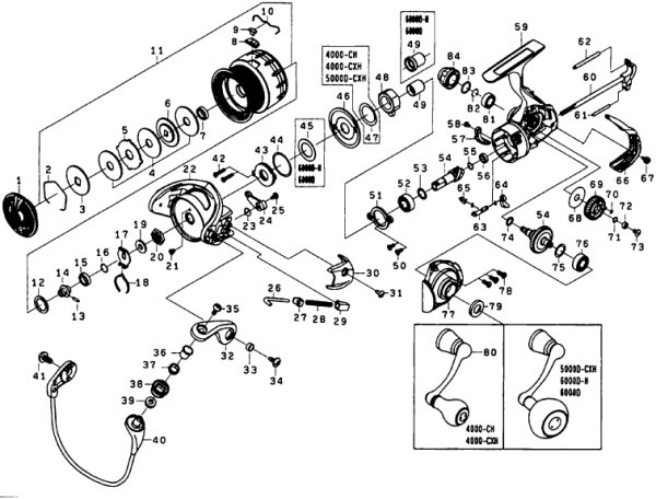 画像1: 【ダイワ純正お取り寄せパーツ：納期1ヶ月】18ブラスト LT6000D　製品コード：00065104 (1)