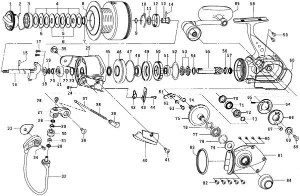 画像1: 【ダイワ純正お取り寄せパーツ:納期1ヶ月】07キャタリナ 6500 製品コード:00058312 (1)
