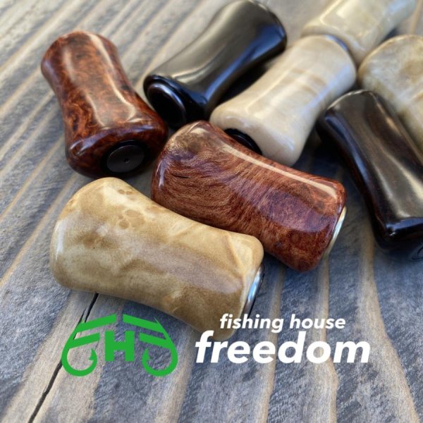 画像5: 【FHF】ウッド ハンドルノブ パドル形2 樟瘤杢 F-25 (5)