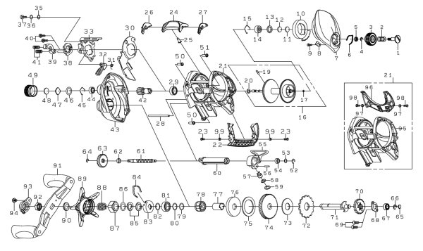 画像1: 【ダイワ純正お取り寄せパーツ：納期1ヶ月】25タトゥーラ TW 200HL　製品コード：00630171 (1)