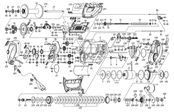 画像1: 【ダイワ純正お取り寄せパーツ:納期1ヶ月】24シーボーグ G1200M 製品コード:00810050 (1)