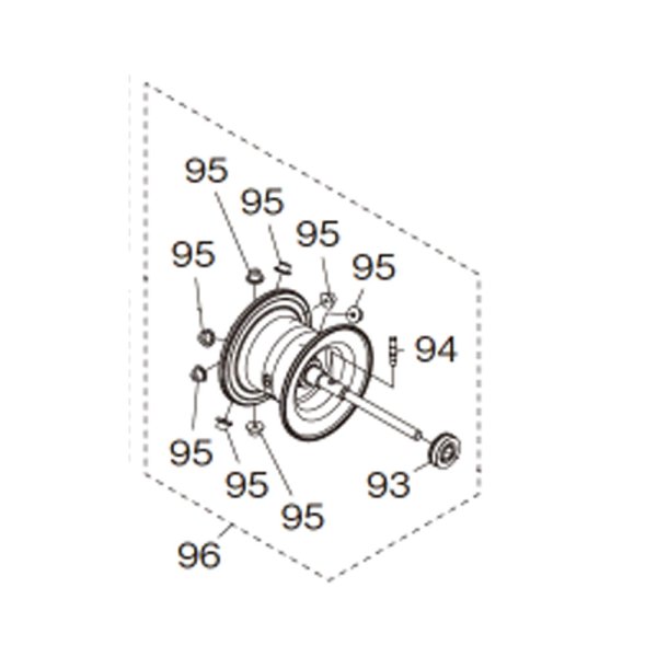 画像1: 【シマノ純正お取り寄せパーツ：納期1ヶ月】25スティーレ純正スプール（100PG, 101PG, 100XG, 101XG）商品コード：048462 96番 S Part No. 14BJY スプール組【中サイズ送料】 (1)