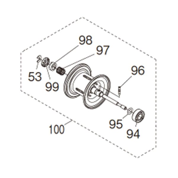 画像1: 【シマノ純正お取り寄せパーツ:納期1ヶ月】25グラップラー CT純正スプール(150XG, 151XG)商品コード:048837 100番 S Part No. 149N4 スプール組【中サイズ送料】 (1)