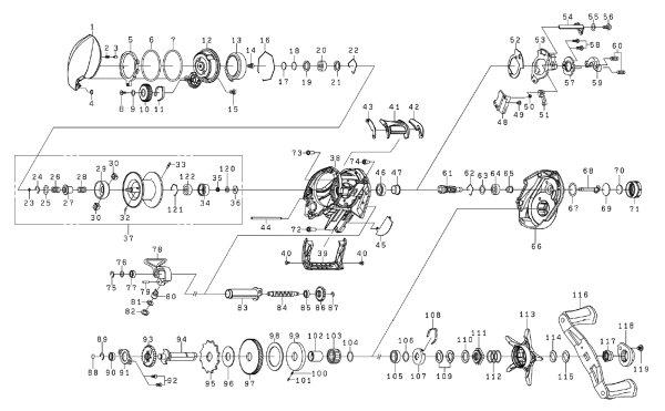 画像1: 【ダイワ純正お取り寄せパーツ：納期1ヶ月】25 HRF TW PEスペシャル 100XH　製品コード：00631606 (1)
