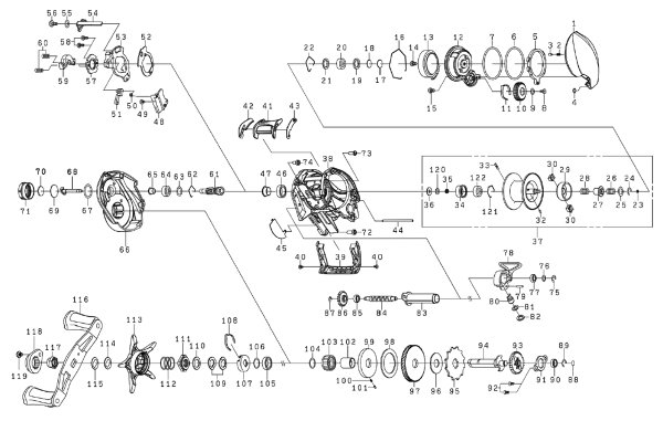 画像1: 【ダイワ純正お取り寄せパーツ：納期1ヶ月】25 HRF TW PEスペシャル 100XHL　製品コード：00631607 (1)