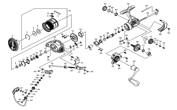 画像1: 【ダイワ純正お取り寄せパーツ：納期1ヶ月】25イプリミ LT1000S 　製品コード：00060110 (1)