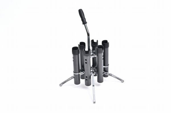 画像1: ★2025年モデル★【DLIVE/ドライブ】ロッドスタンド FORCE “フォース” マットカーボン ホルダー6本仕様 コンプリートパック (1)