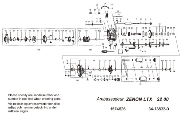 画像1: 【アブ純正お取り寄せパーツ：納期1ヶ月】ZENON LTX　製品コード：1574625 (1)