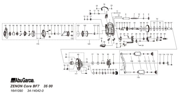 画像1: 【アブ純正お取り寄せパーツ：納期1ヶ月】 ZENON Core BF7　製品コード：1641090 (1)