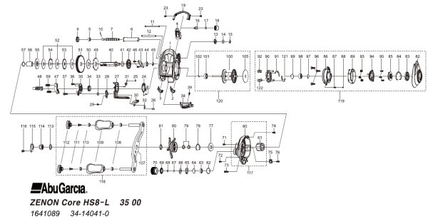 画像1: 【アブ純正お取り寄せパーツ：納期1ヶ月】ZENON Core HS8-L　製品コード：1641089 (1)