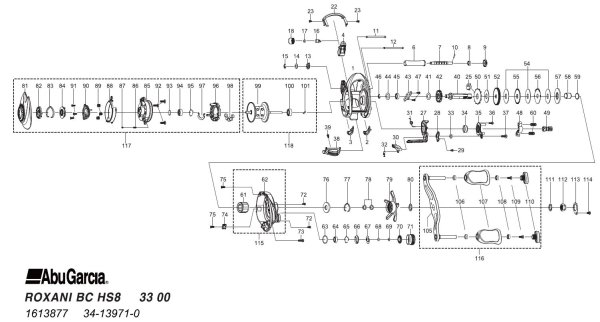 画像1: 【アブ純正お取り寄せパーツ：納期1ヶ月】Roxani BC HS8　製品コード：1613877 (1)