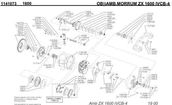 画像1: 【アブ純正お取り寄せパーツ：納期1ヶ月】MORRUM ZX 1600 IVCB-4　製品コード：1141073 (1)