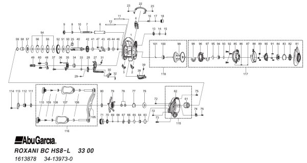 画像1: 【アブ純正お取り寄せパーツ：納期1ヶ月】Roxani BC HS8-L　製品コード：1613878 (1)