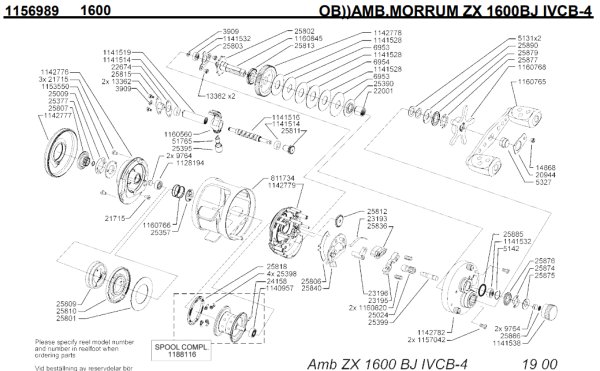 画像1: 【アブ純正お取り寄せパーツ：納期1ヶ月】MORRUM ZX 1600BJ IVCB-4　製品コード：1156989 (1)
