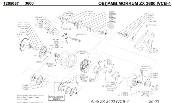 画像1: 【アブ純正お取り寄せパーツ：納期1ヶ月】MORRUM ZX 3600 IVCB-4　製品コード：1205067 (1)