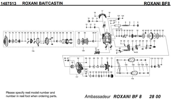 画像1: 【アブ純正お取り寄せパーツ：納期1ヶ月】ROXANI BF8　製品コード：1487513 (1)