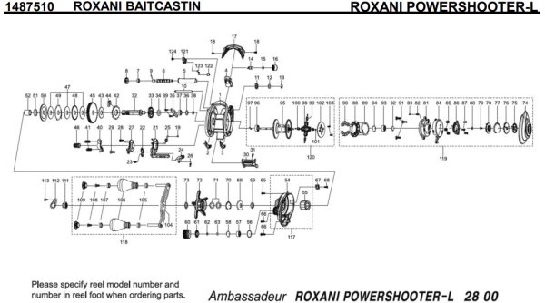 画像1: 【アブ純正お取り寄せパーツ：納期1ヶ月】ROXANI POWERSHOOTER-L　製品コード：1487510 (1)
