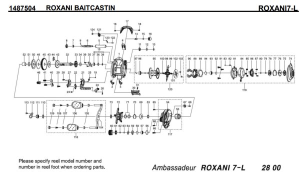 画像1: 【アブ純正お取り寄せパーツ：納期1ヶ月】ROXANI7-L　製品コード：1487504 (1)