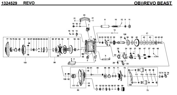 画像1: 【アブ純正お取り寄せパーツ：納期1ヶ月】REVO BEAST BEAST　製品コード：1324529 (1)