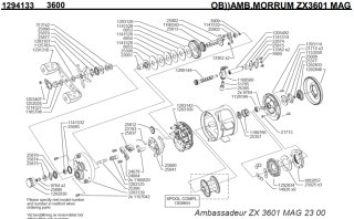 リール aom アブ】モラムZX MAG/IVCB［MORRUM］純正パーツリスト - リール